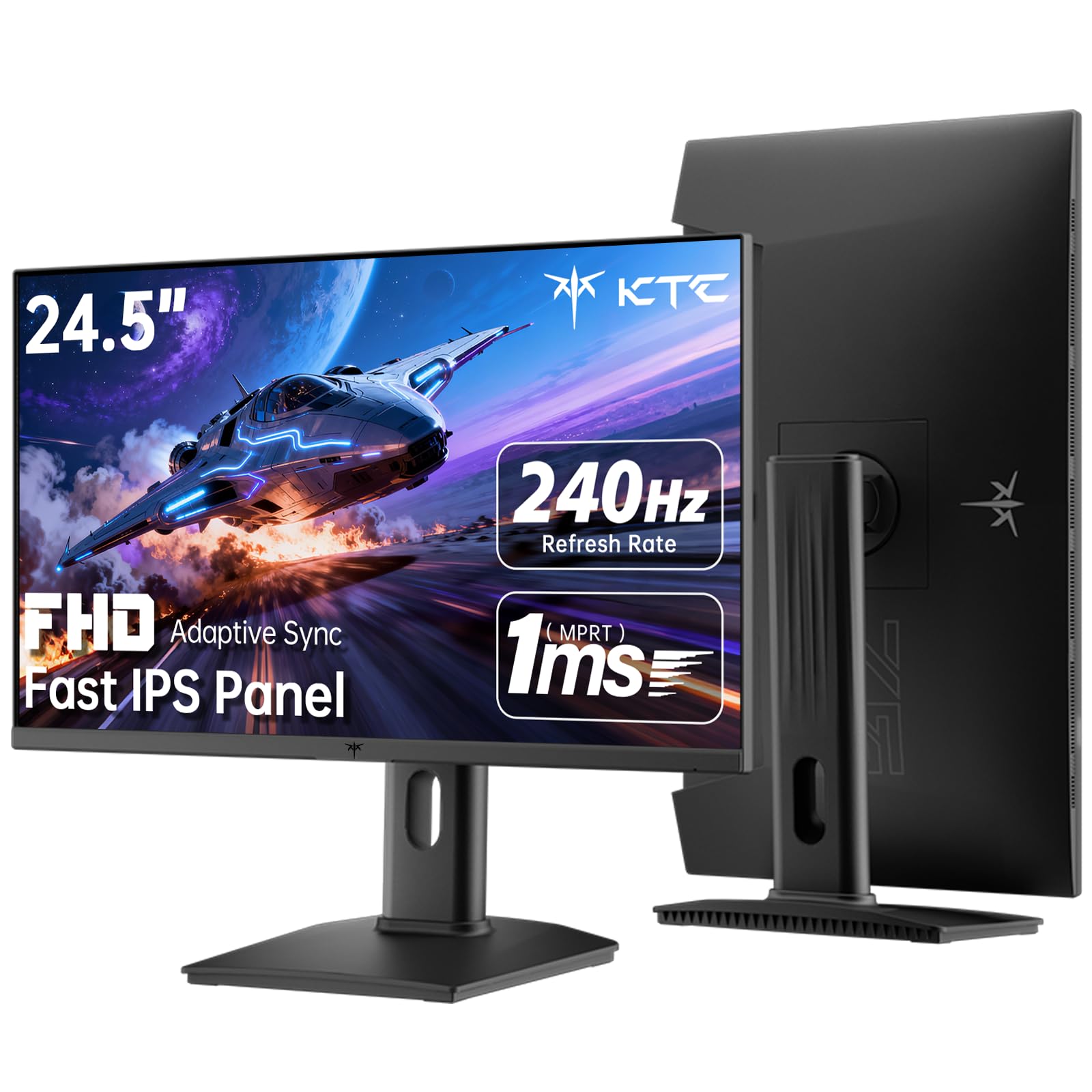 Amazon.com: KTC 24.5 Inch 240Hz Gaming Monitor, FHD 1080p Fast IPS