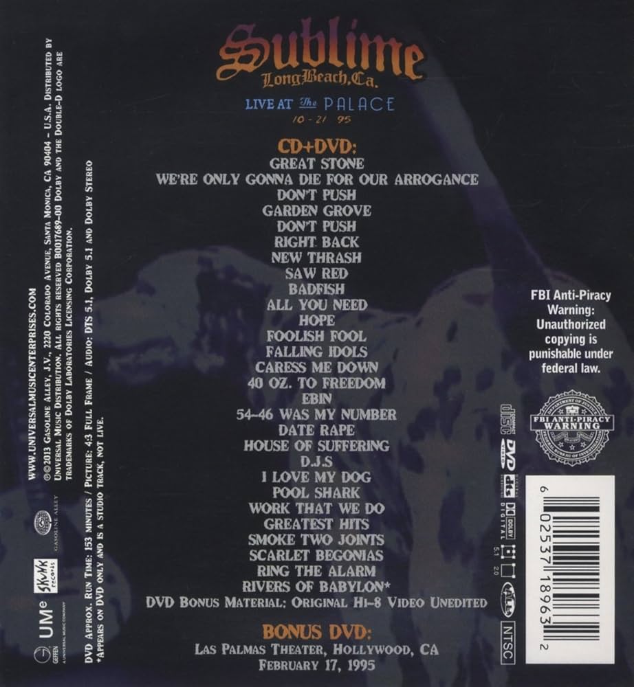 Sublime - 3 Ring Circus - Live At The Palace - Amazon.com Music