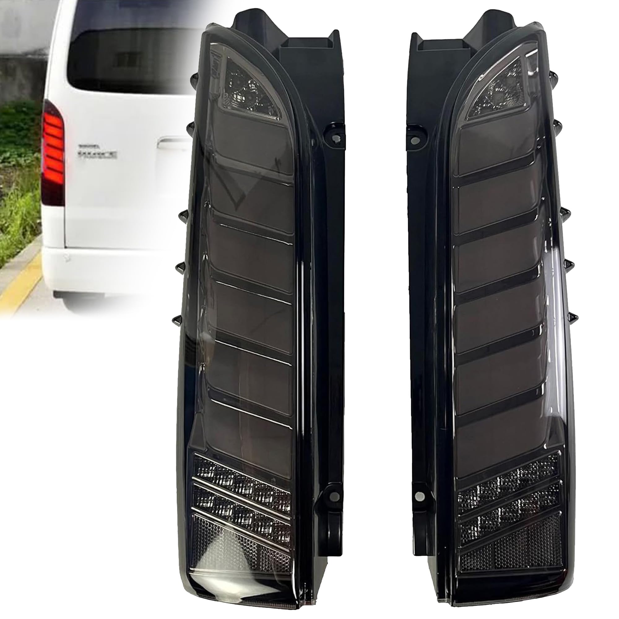 Amazon | LED 黒武者 テールランプ ハイエース 200系 1-7型 すべて適用