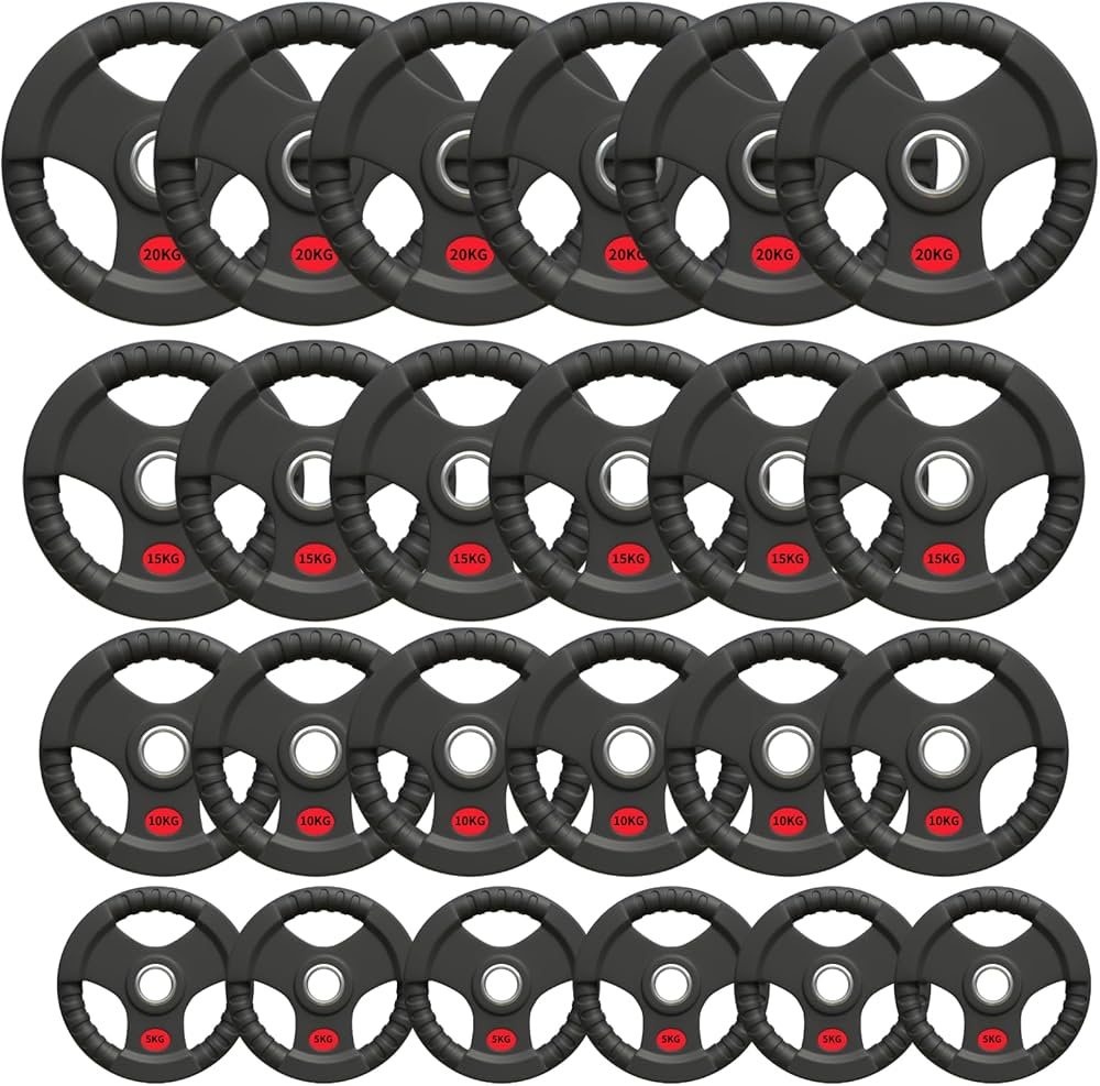 Amazon.co.jp: □大手24時間ジムも導入□ 50mm ラバープレート計300kg