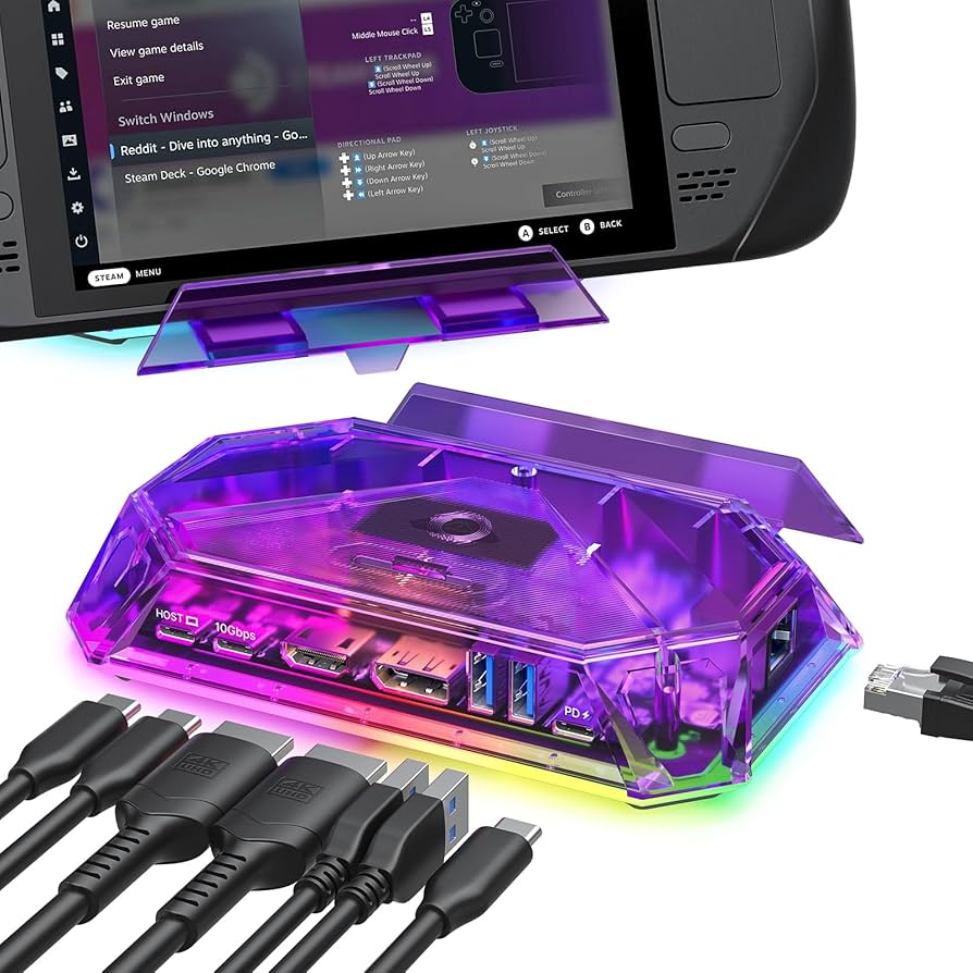 Amazon.com: JSAUX RGB Docking Station for Steam Deck (OLED)/ROG