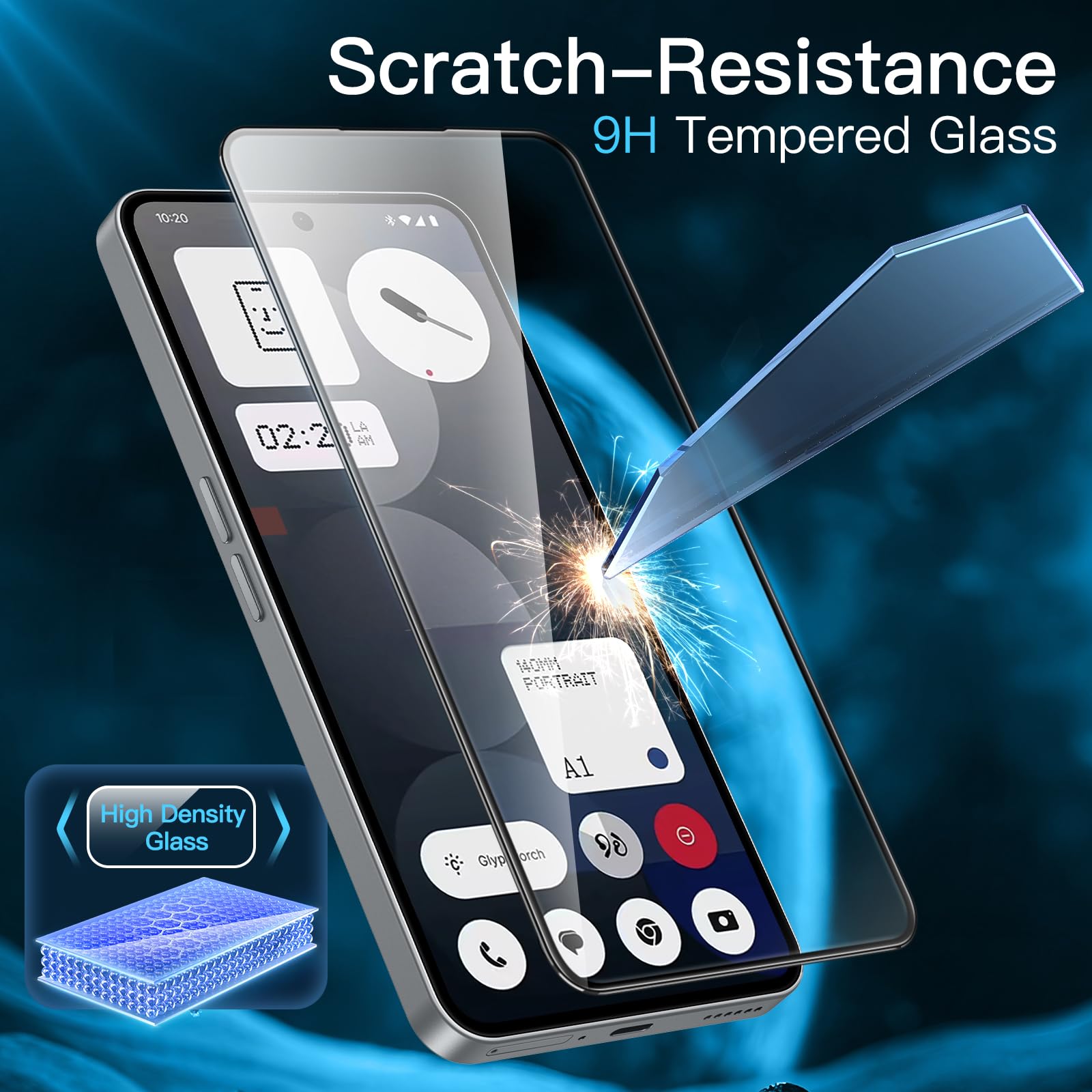 Amazon | JETech Nothing Phone 3a Pro 用 全面保護フィルム 黒縁 強化