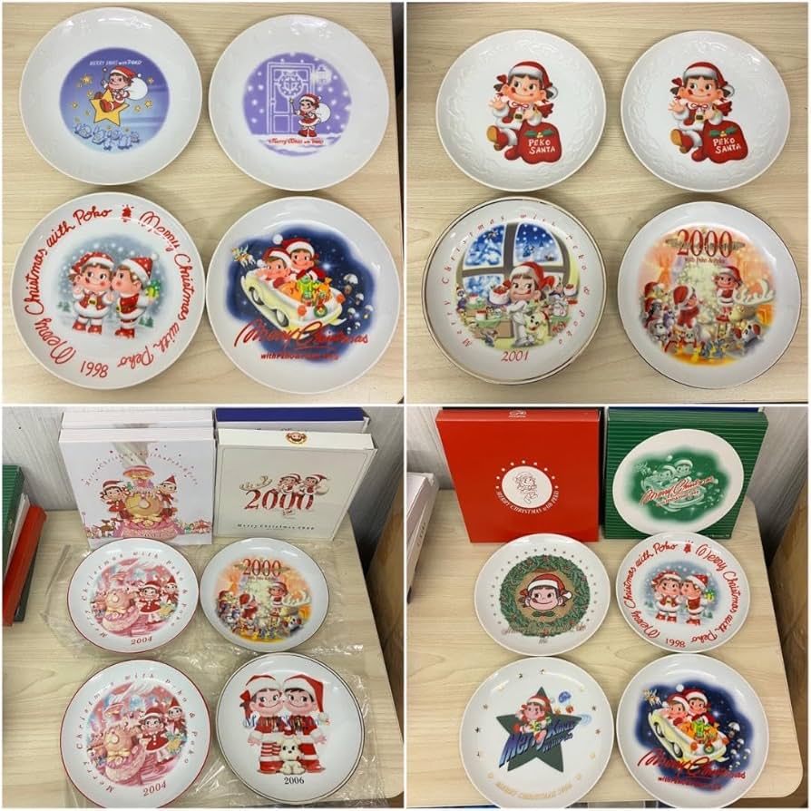 Amazon.co.jp: 不二家 ペコちゃん クリスマスプレート 計16枚 全11種