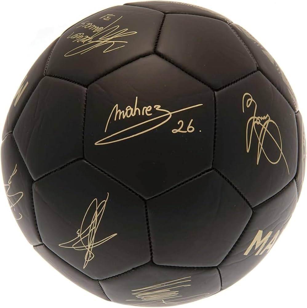 Amazon | マンチェスターシティ オフィシャル 1号球 選手サイン入り