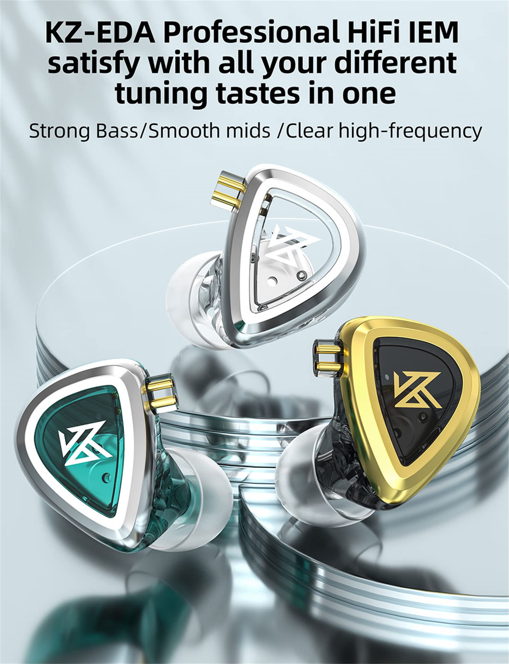 Amazon.co.jp: YINYOO KZ EDA 3in1 ワイヤーイヤホン ノイズキャンセ