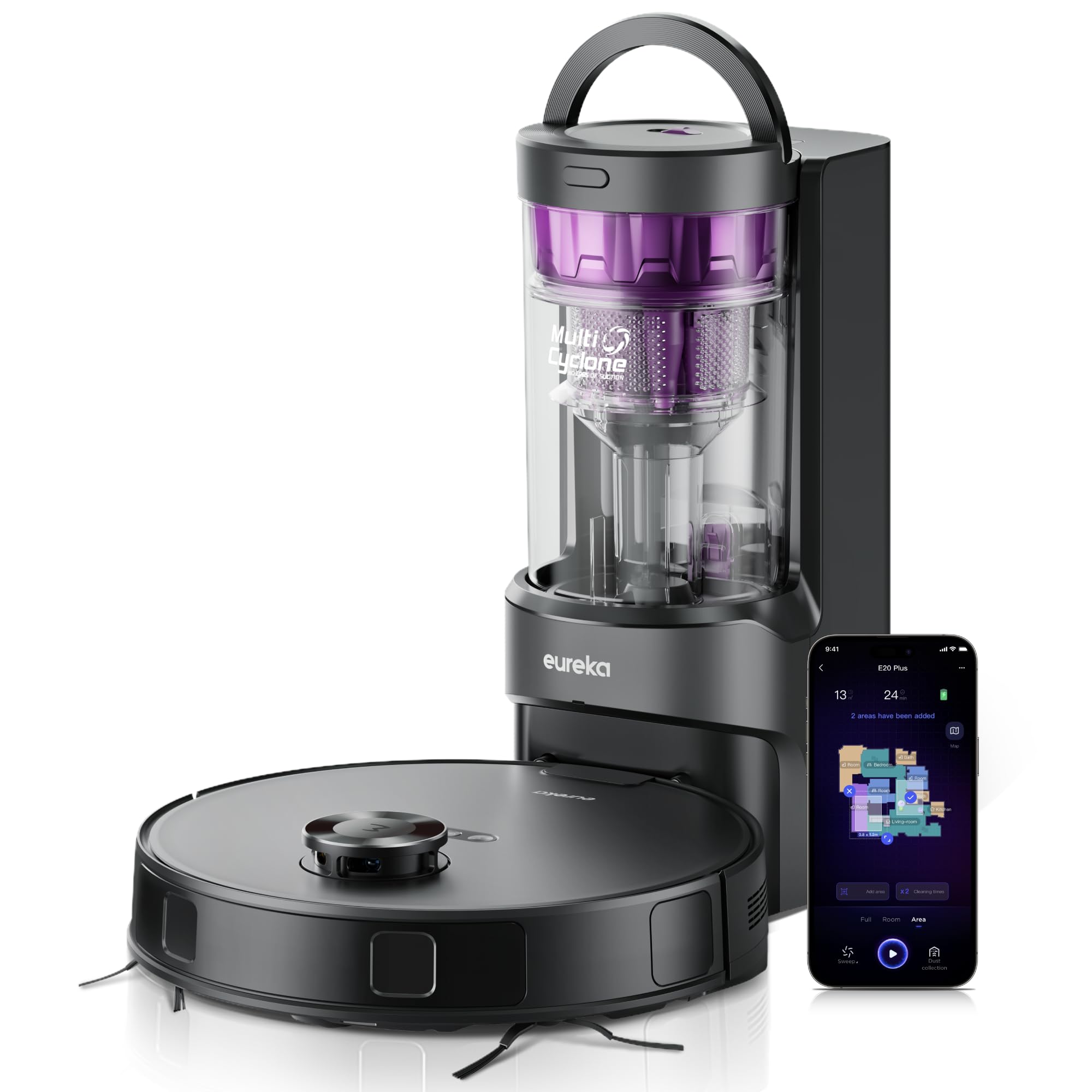 Amazon | EUREKA（ユーリカ） E20PLUS ロボット掃除機 8000Pa 強力吸引