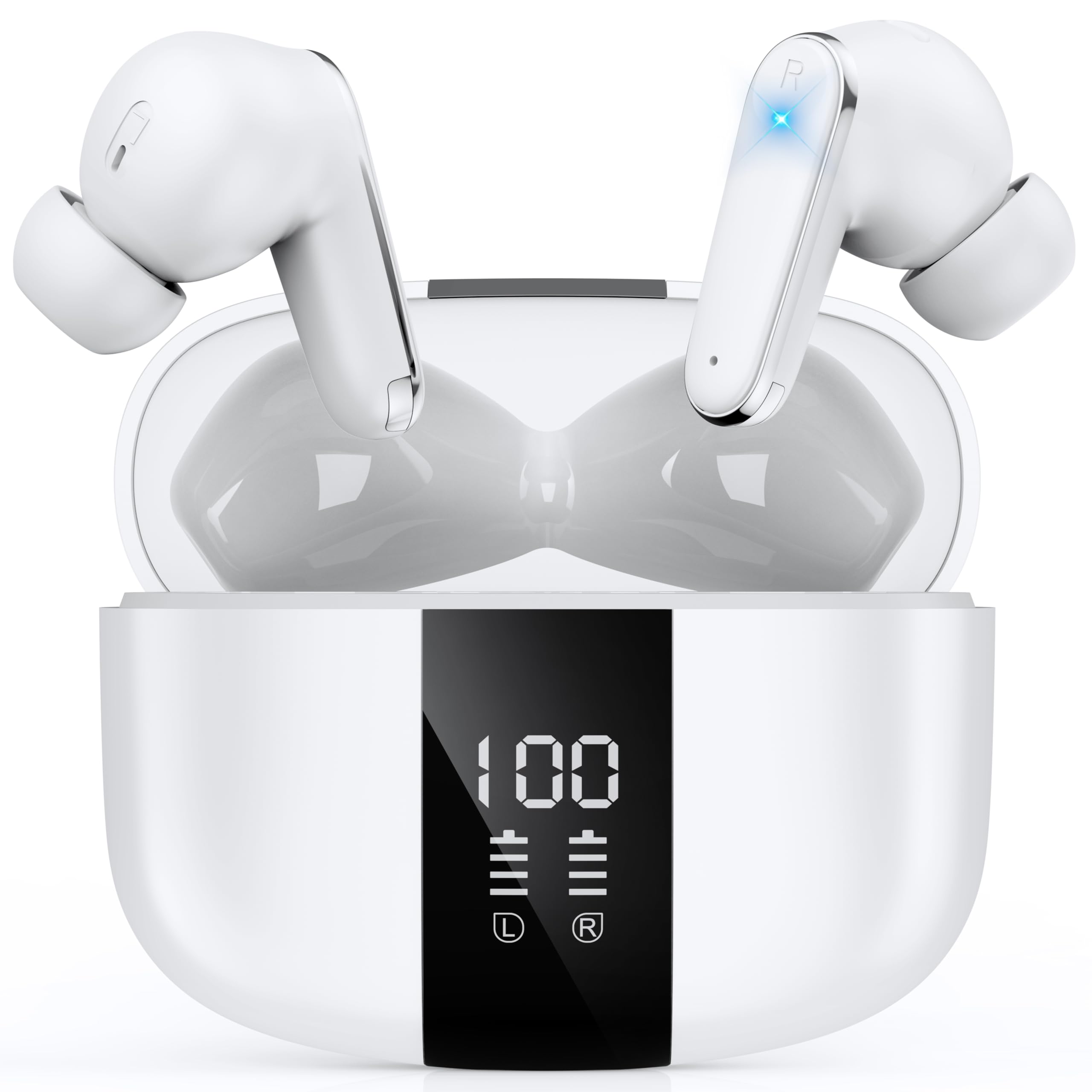 Amazon.co.jp: ワイヤレスイヤホン bluetooth イヤホン LED残量表示 AI