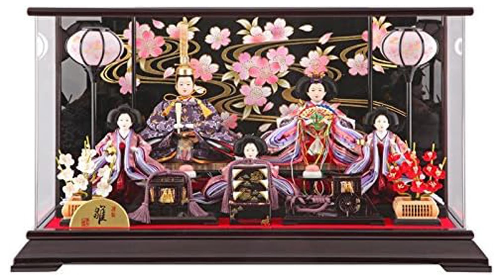 Amazon | 人形屋ホンポ 雛人形 コンパクト ひな人形 ケース飾り 五人