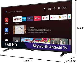 Amazon.com: Skyworth 32 inch Smart TV, 720P Roku Google TV with