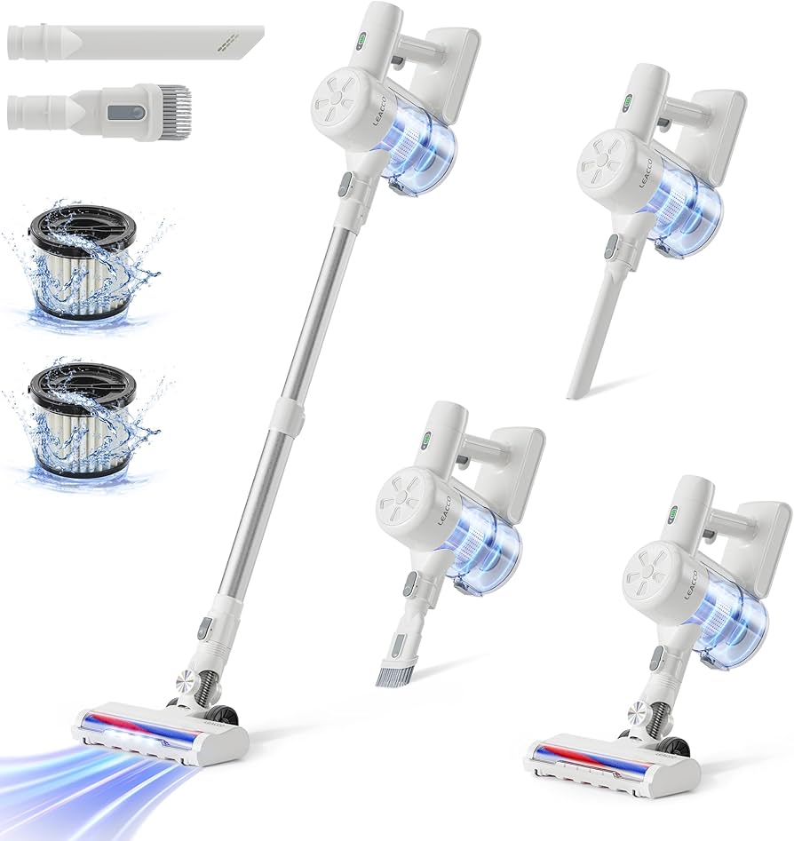 Amazon | コードレス掃除機 LEACCO サイクロン掃除機 軽量 コードレス