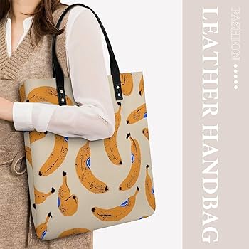 Amazon.co.jp: トートバッグ オレンジイエロー 果物 バナナ 柄