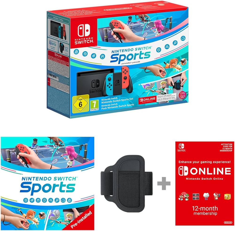 Nintendo Switch (Neon Red/Neon Blue) Switch Sports Pre Installed