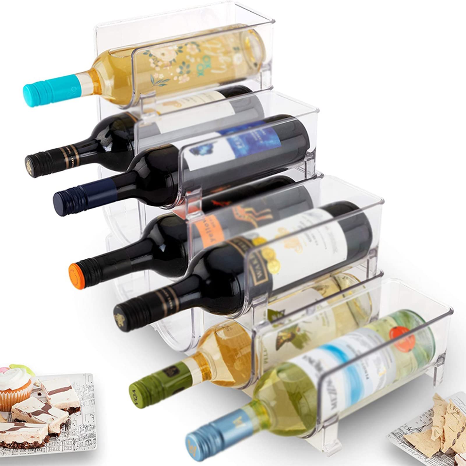 Amazon｜ワインラック 冷蔵庫オーガナイザー、プラスチック製ワイン