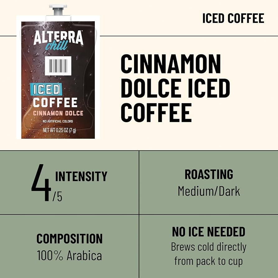 Amazon.com: Flavia Alterra Cinnamon Dolce Iced Coffee Freshpacks