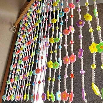 Amazon.co.jp: のれん ビーズ 珠暖簾 ビーズカーテン ポップ 昭和