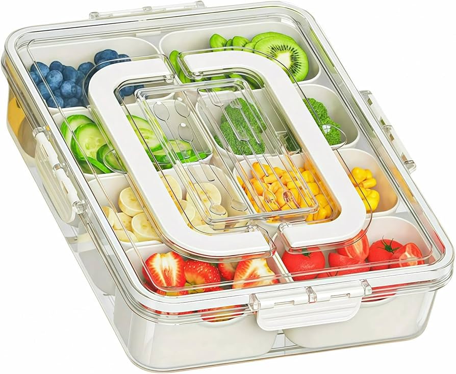 Amazon.com: Dimber Snackle Box Container, Divided Serving Tray