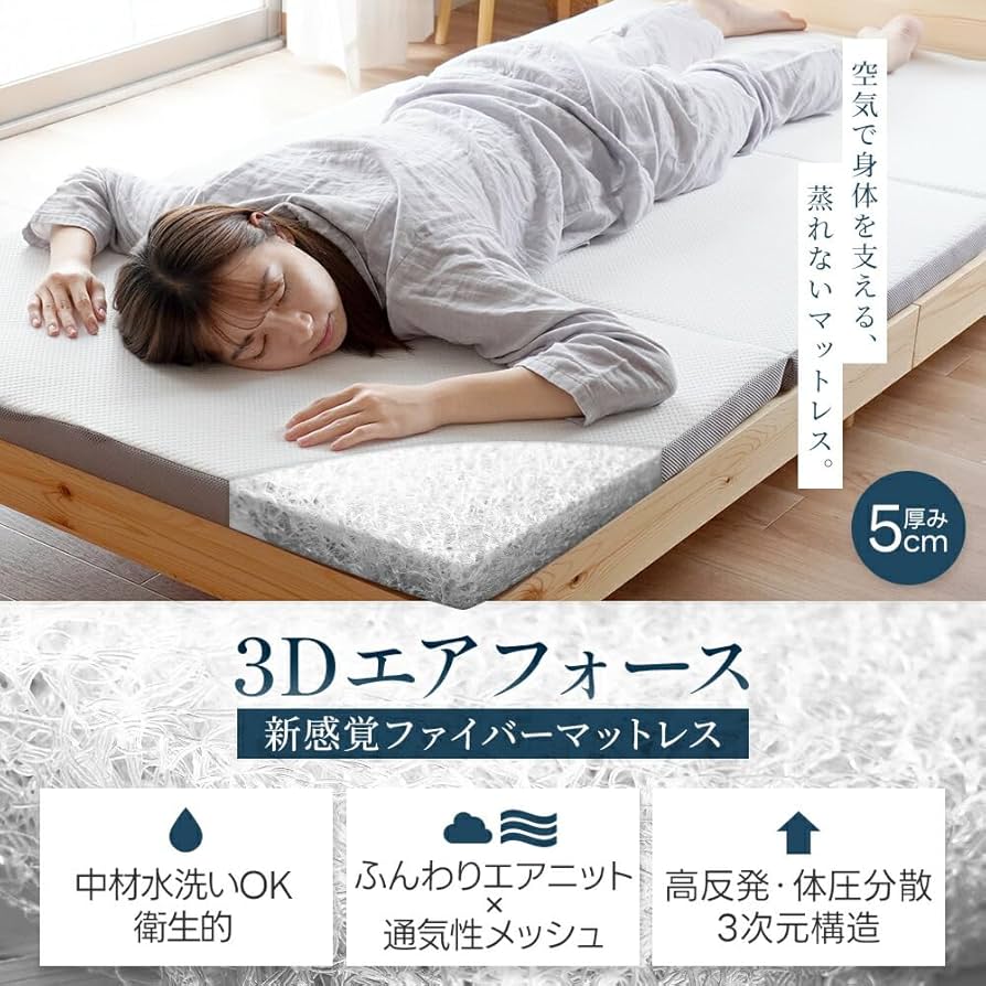 Amazon.co.jp: スリープメディカル マットレス 高反発 三つ折り