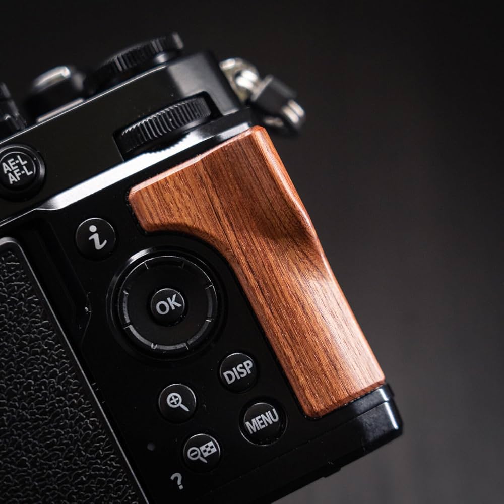 Amazon | 木材木製カメラ指ハンドグリップ ZF カメラアクセサリー 3