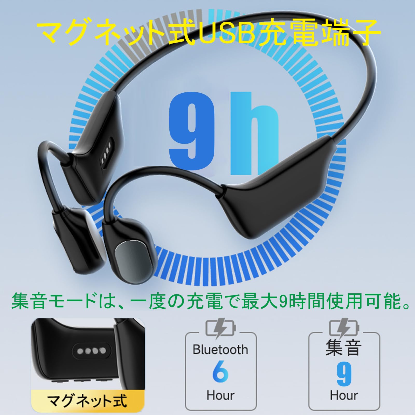 Amazon.co.jp: Vimaydo【2025年革新型】 集音器 骨伝導 イヤホン 軽量