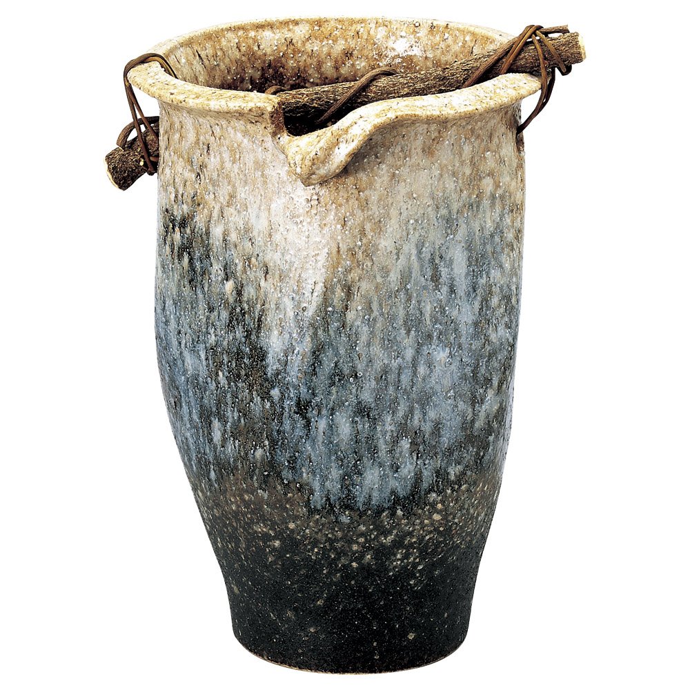 Amazon｜白窯手桶傘立（信楽焼） [ 9250g 入れ口径約37cm x 本体最大径