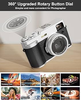 Amazon | 写真用5Kデジタルカメラ、48MPオートフォーカスVlogカメラ