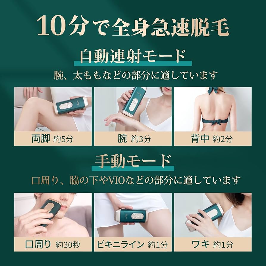 Amazon | Omuse IPL光脱毛器 国内サロン級 光美容器 だつもうき脱毛器