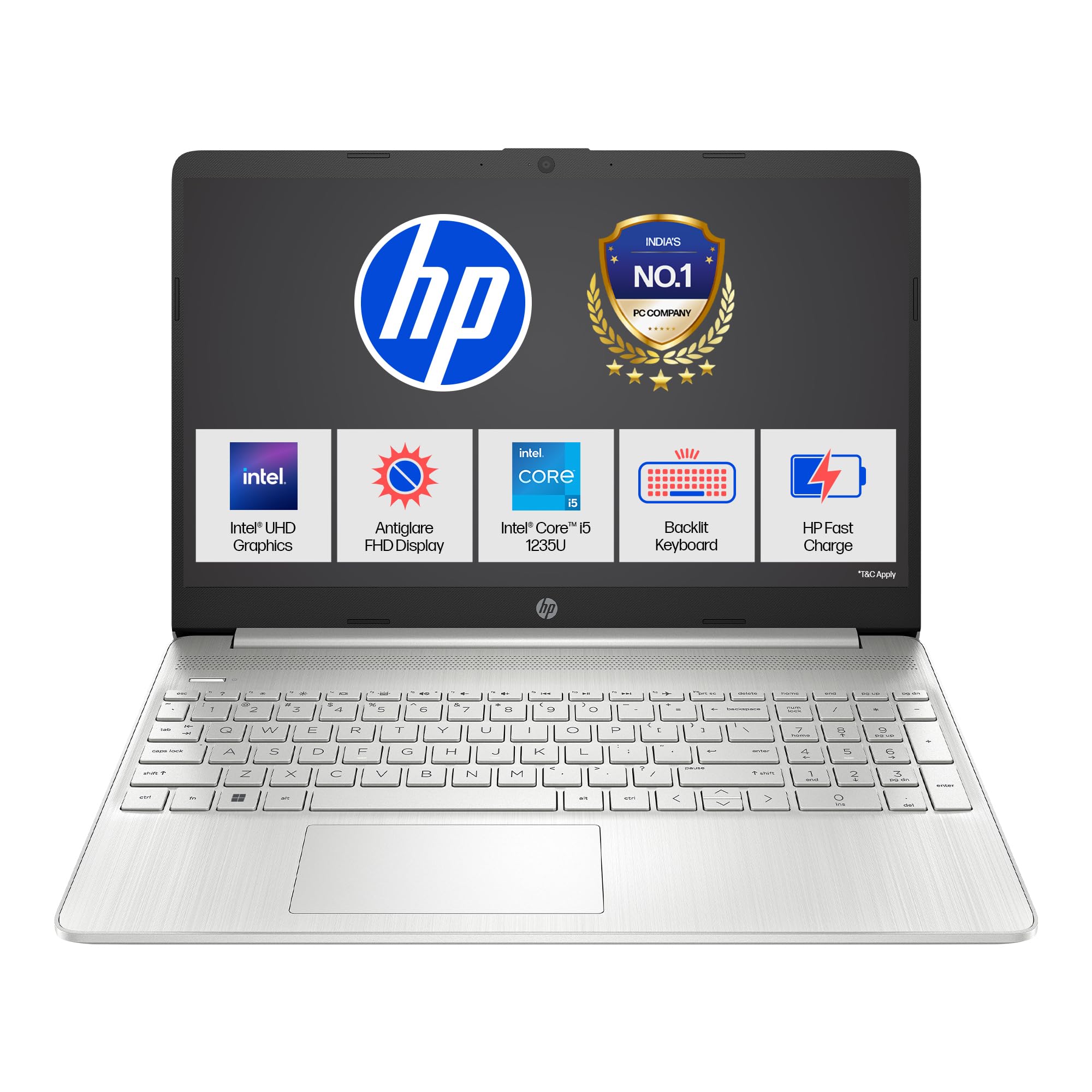 HP 15s, 12th Gen Intel Core i5-1235U Laptop (8GB DDR4, 512GB SSD