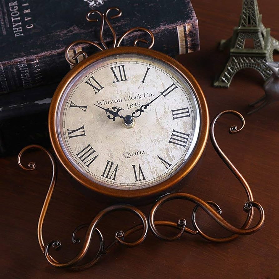 Amazon.co.jp: HOMEMOM 置き時計 アンティーク レトロ 置時計 小さい