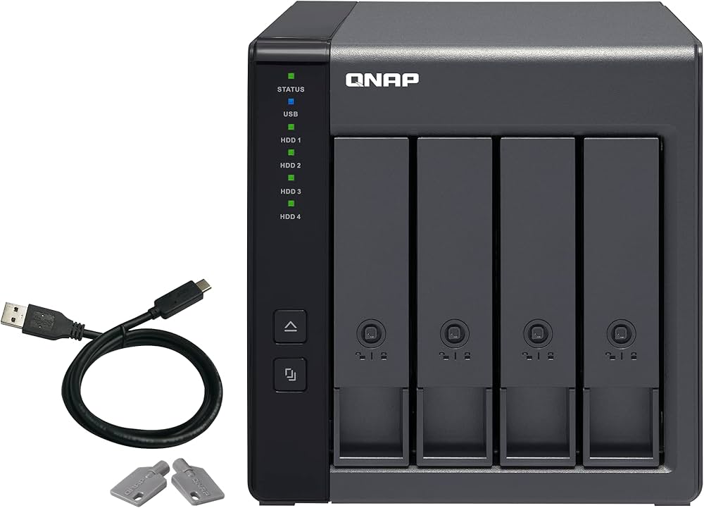 QNAP TR-004 4 Bay USB Type-C Direct Attached Storage (DAS) with