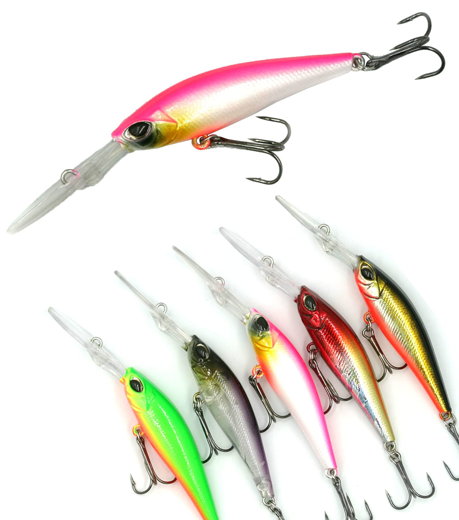 Amazon.co.jp: 釣り【Blue Ocean】バス ルアー シャッド セット（5個