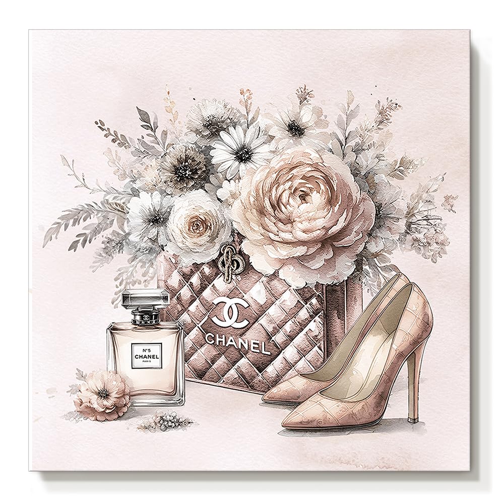 Amazon.com: cozy country Chanel-Inspired Canvas Wall Art - 12x12