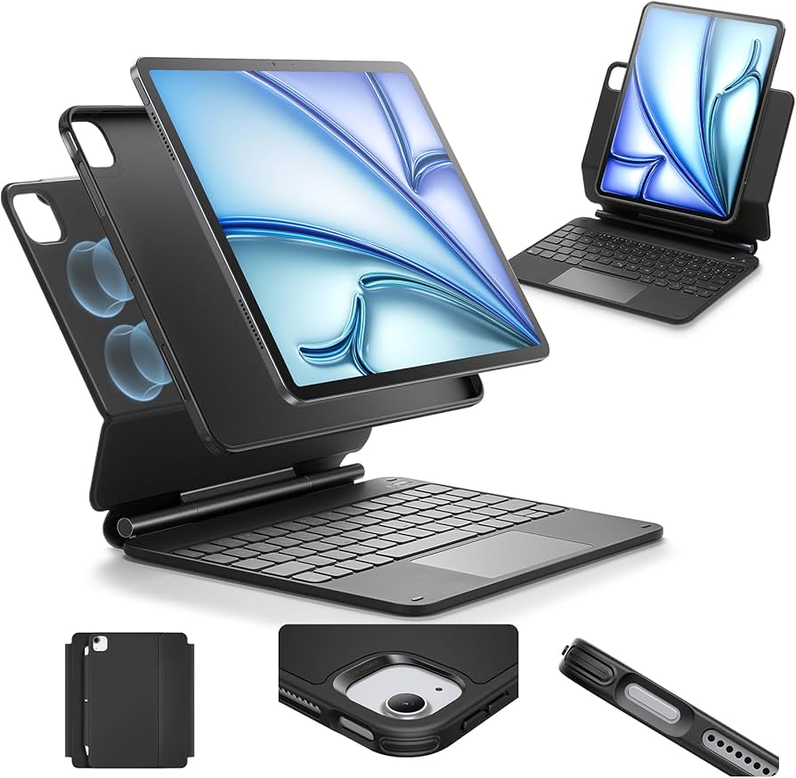 Amazon.com: ESR for iPad Air 11 Inch Case with Keyboard M4/M3/M2