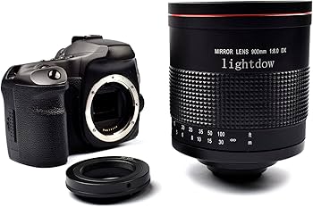 Amazon | Lightdow 900mm F8.0 望遠ミラーレンズ + T2マウント