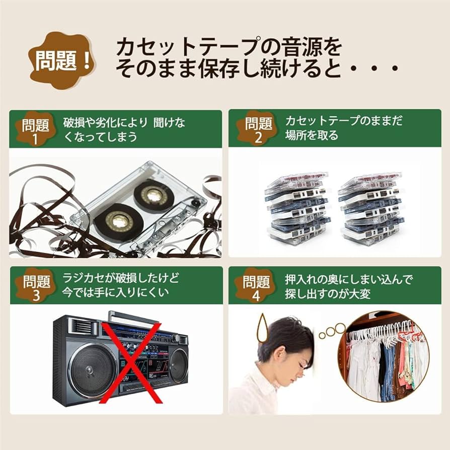 Amazon.co.jp: カセットテープUSB変換プレーヤー MP3コンバーター