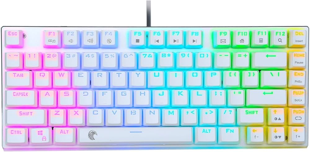 Amazon.co.jp: e元素ゲーミングキーボード 茶軸81キーアンチゴースト