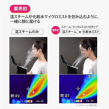 Amazon.co.jp: 温スチーム×化粧水ミスト フェイススチーマー nicoja