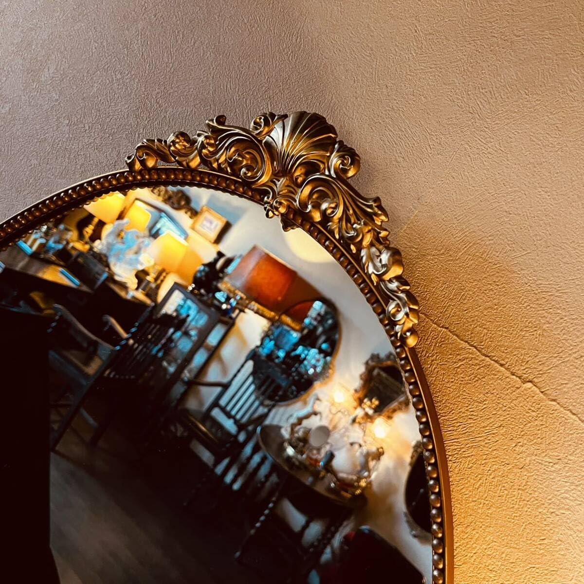 湯布院アンティーク ヨーロピアン レトロヴィンテージ ウォールミラー