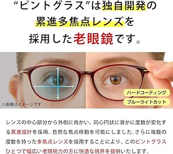 Amazon.co.jp: ピントグラス PINTGLASSES 老眼鏡 シニアグラス 軽度