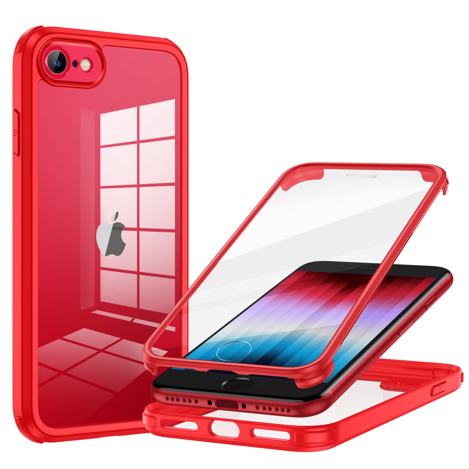 Amazon.co.jp: Lanhiem iPhone SE3/SE2/8/7 用ケース (4.7インチ) 両面