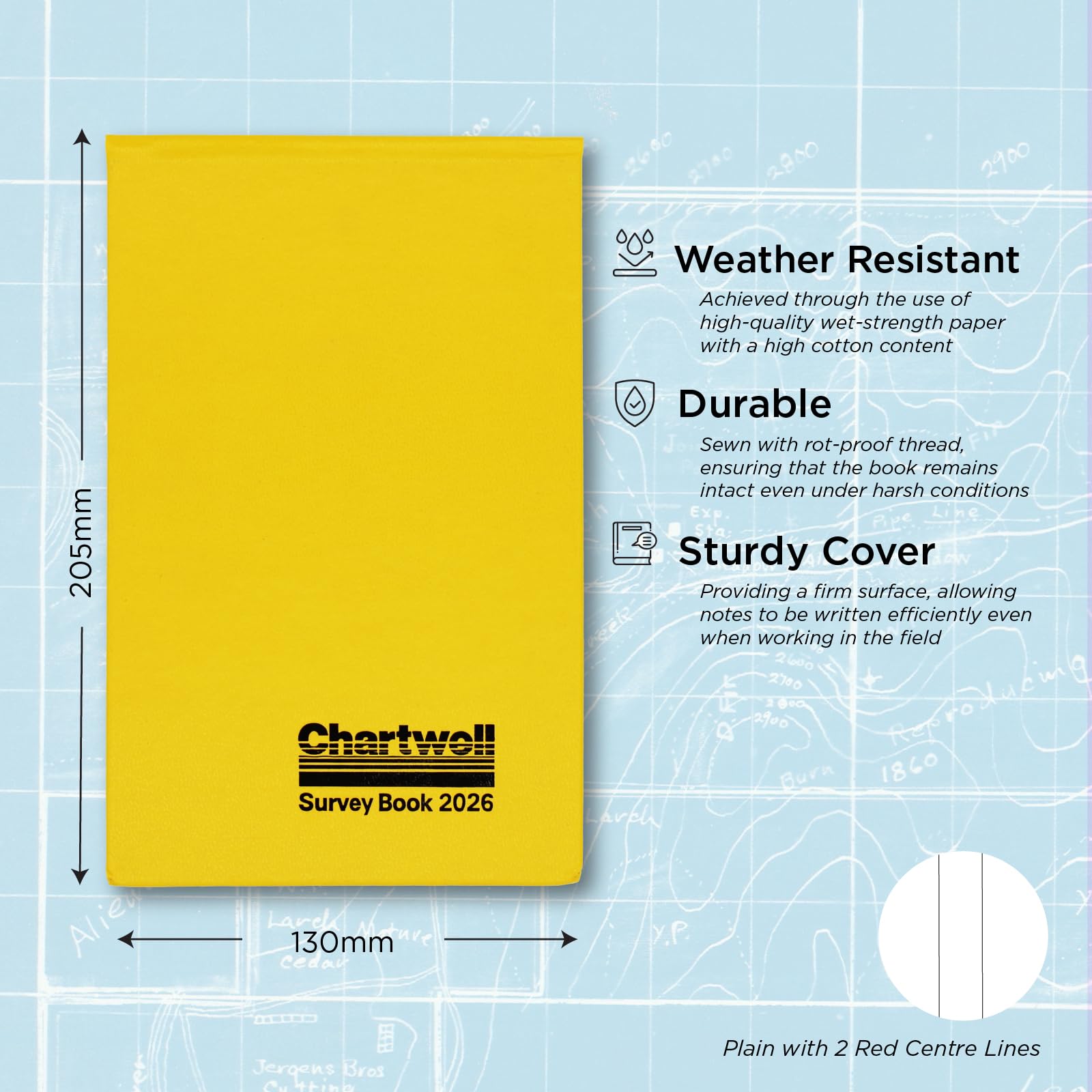 Exacompta - Ref 2026Z - Chartwell Casebound Field Survey Book