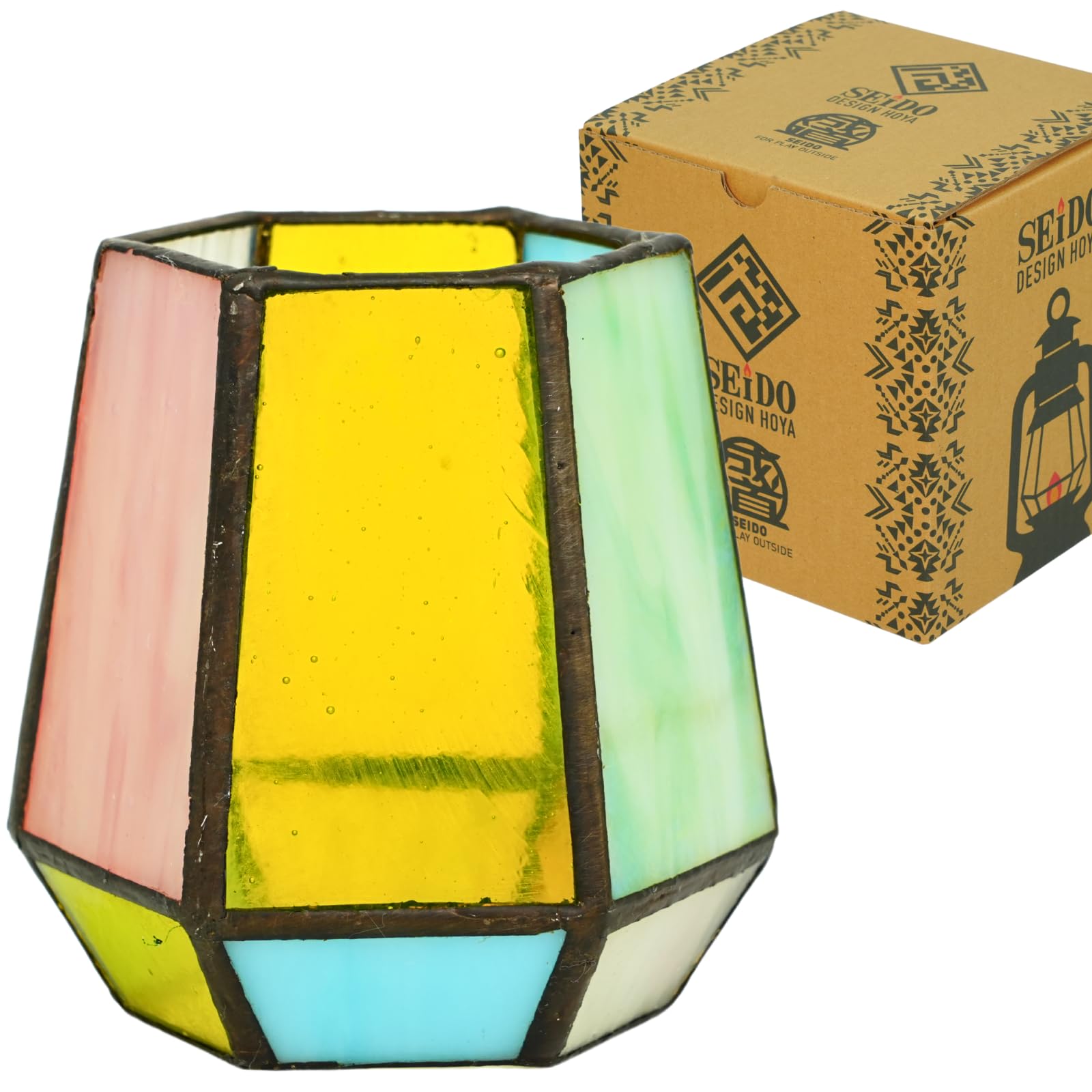 Amazon.co.jp: SEIDO ランタン ホヤ ステンドグラスホヤ デイツ