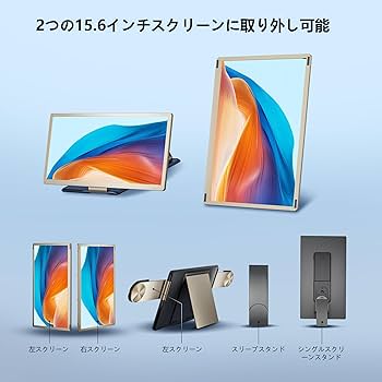 Amazon.co.jp: LivElect 15.6インチ デュアルモバイルモニター FHD
