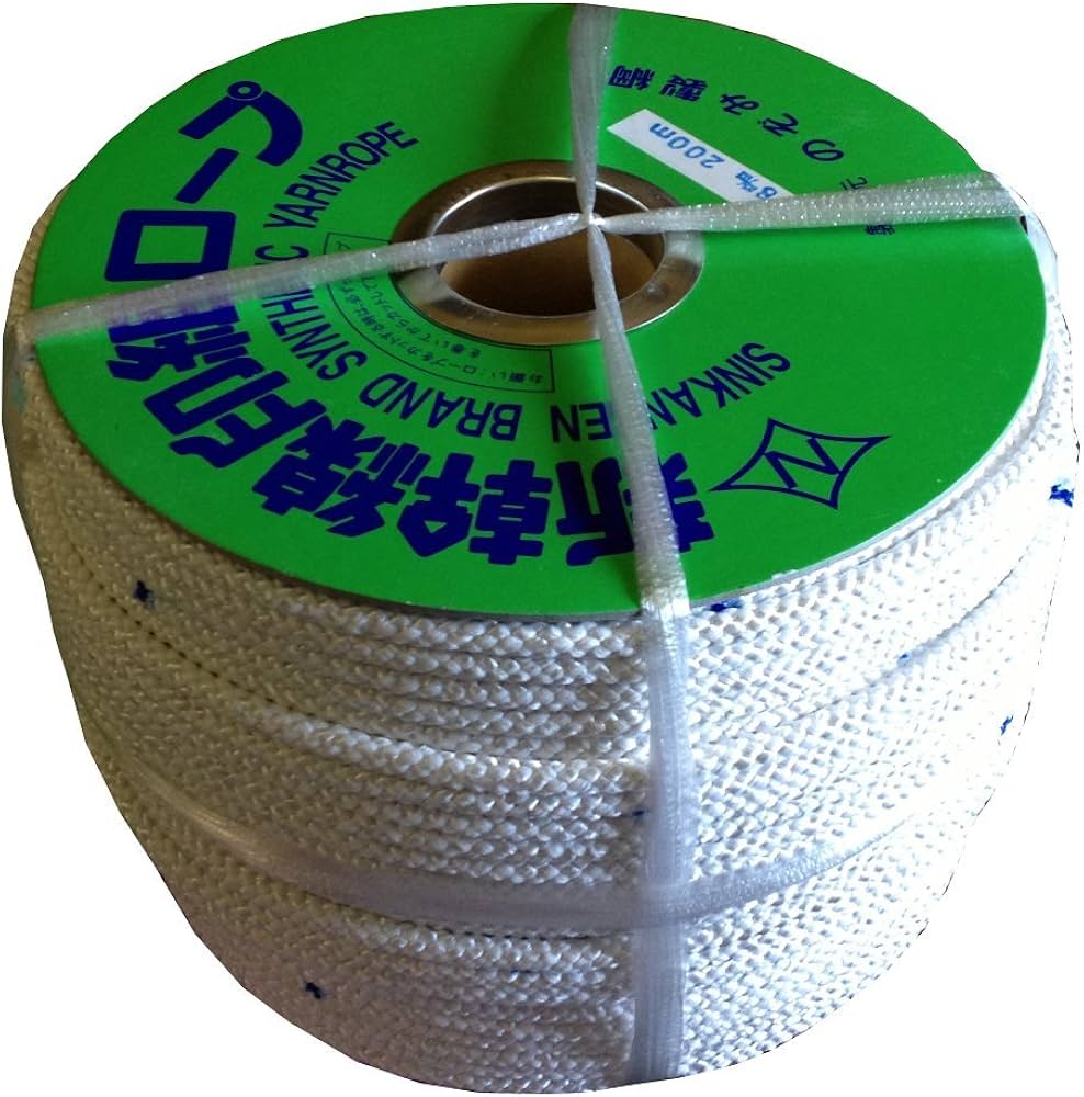 Amazon | のぞみ製鋼 新幹線印の組ロープ 8mm×200m巻 | ロープ | 産業