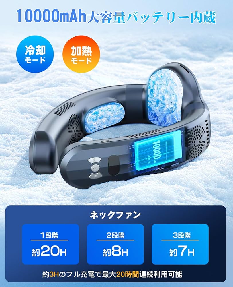 Amazon.co.jp: 首掛け扇風機 ネッククーラー RUSEPIN【2025年夏新型