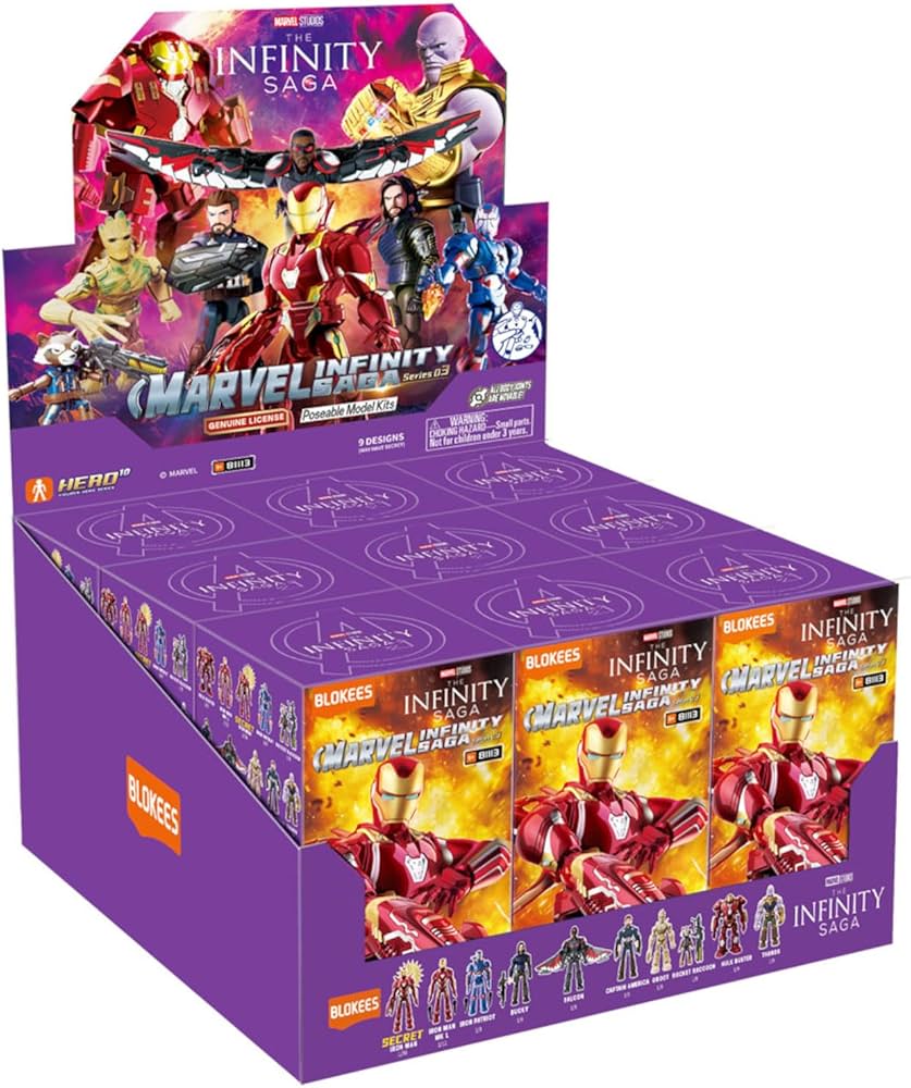 Amazon.co.jp: BLOKEES 童友社 MARVEL INFINITY SAGA Series03 9個入