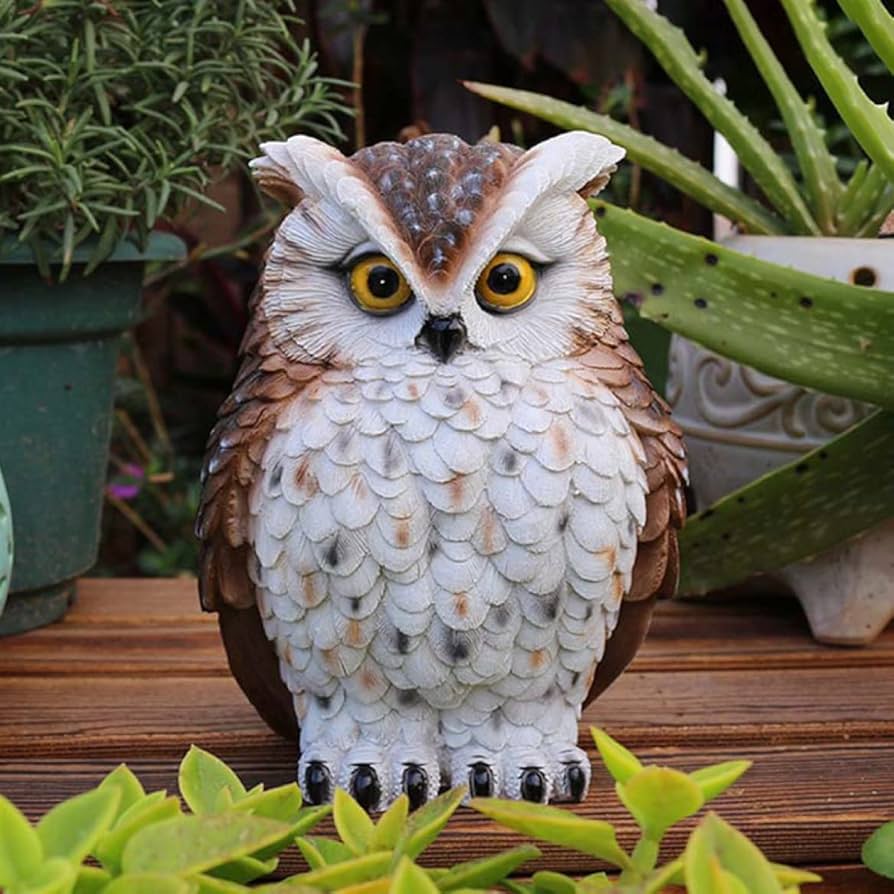 Amazon.co.jp: フクロウ 置物 オブジェ 北欧 F ふくろう 梟 リアル