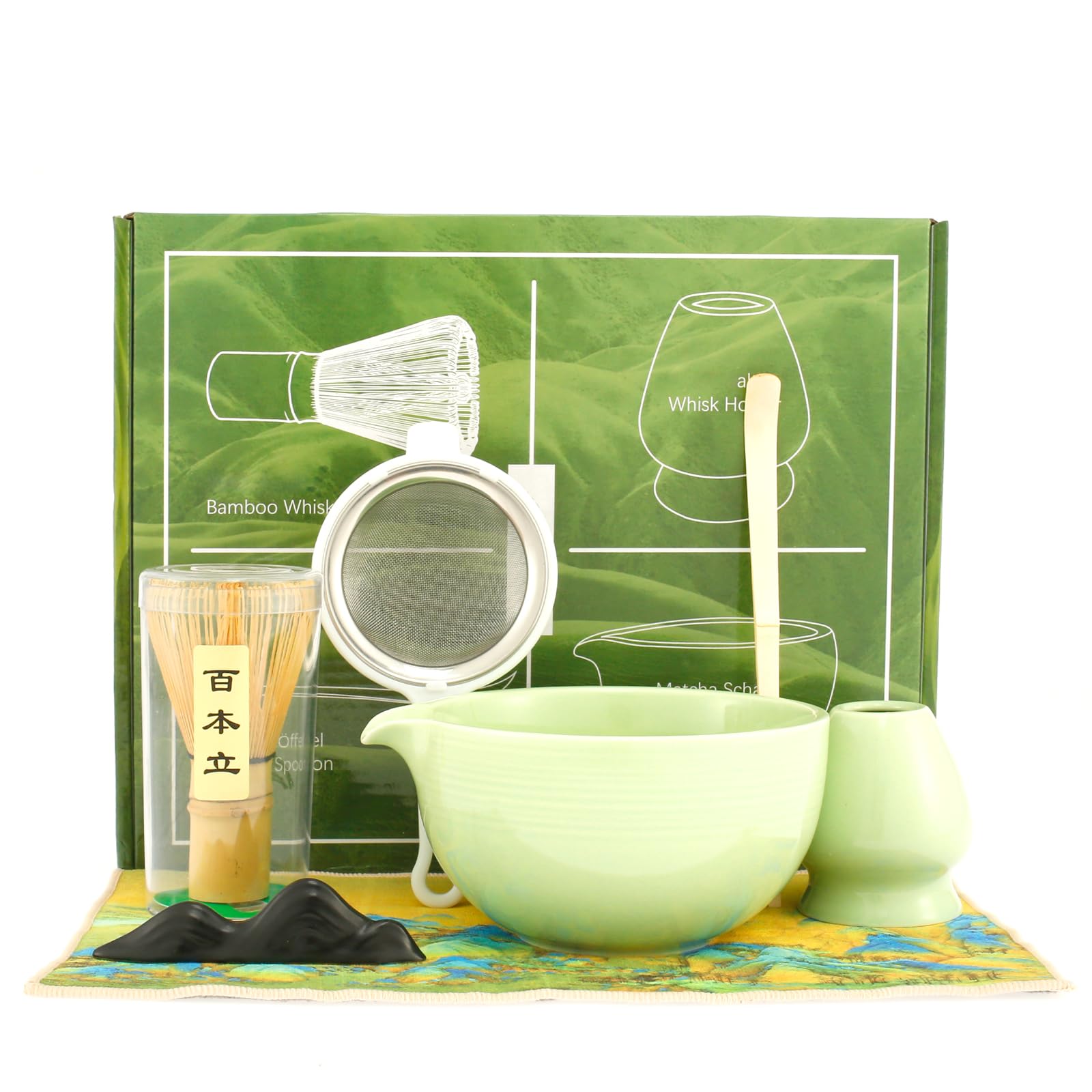 7 Pack Matcha Kit Professional Matcha Whisk Set Complete Matcha