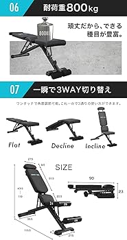 Amazon.co.jp: BARWING(バーウィング) 可変式 トレーニングベンチ 4WAY