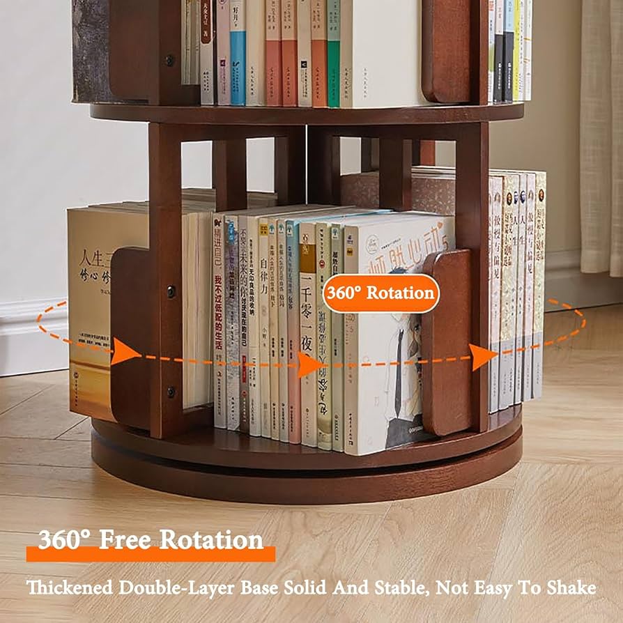 希少】USA製 ICO オーク材 回転式CDラック収納棚 本棚 送料込み Amazon