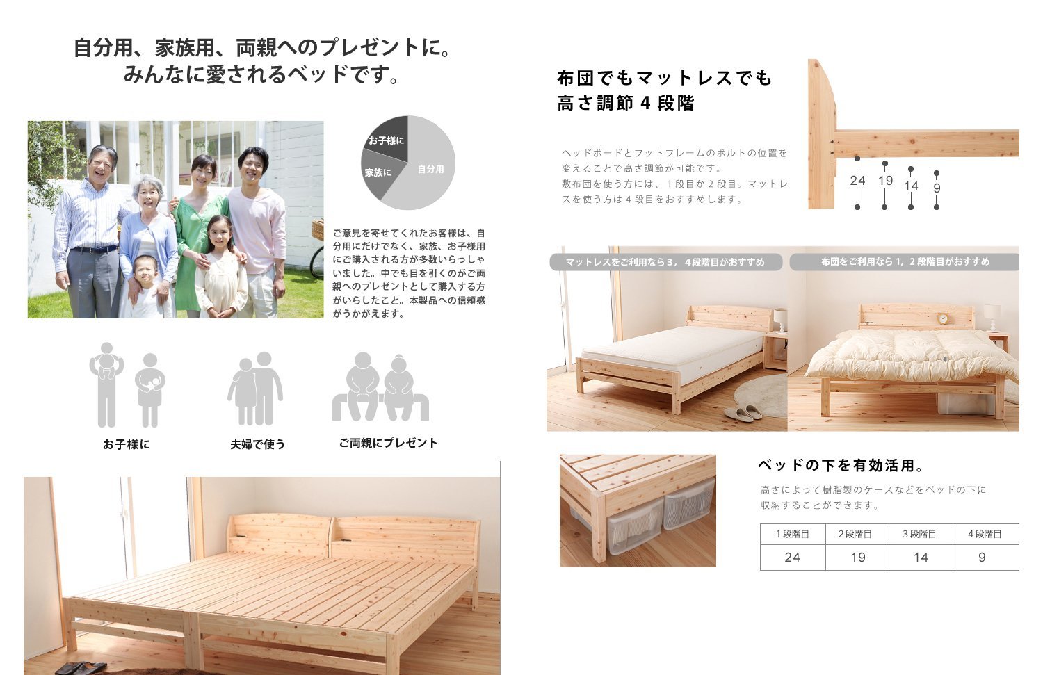 Amazon｜源ベッド 日本製ひのき すのこベッド 桧ベッド シングルサイズ